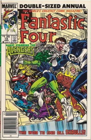 Fantastic Four (Vol. 1) Annual 19 (Newsstand) published by Marvel with cover art by Kerry Gammill