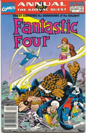 Fantastic Four (Vol. 1) Annual 24 (Newsstand) published by Marvel with cover art by Al Milgrom