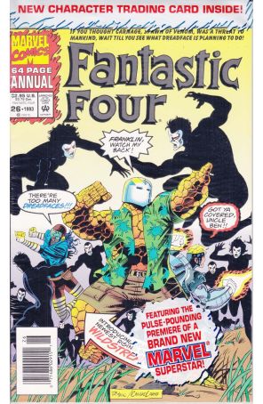 Fantastic Four (Vol. 1) Annual 26 (Newsstand) (with card) published by Marvel with cover art by Paul Ryan