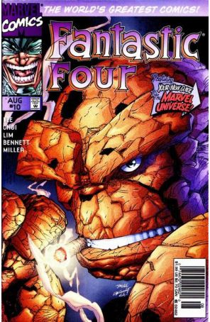 Fantastic Four (Vol. 2) 10 (Newsstand) published by Marvel with cover art by Jim Lee