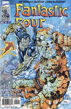Fantastic Four (Vol. 2) 2 published by Marvel with cover art by Jim Lee