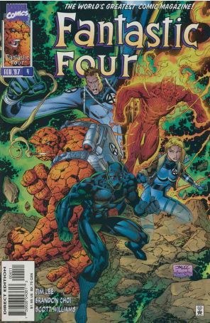 Fantastic Four (Vol. 2) 4 published by Marvel with cover art by Jim Lee