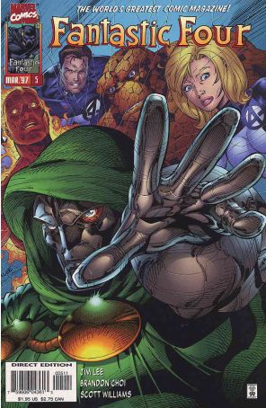 Fantastic Four (Vol. 2) 5 published by Marvel with cover art by Jim Lee
