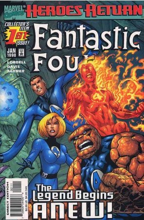Fantastic Four (Vol. 3) 1 published by Marvel with cover art by Alan Davis