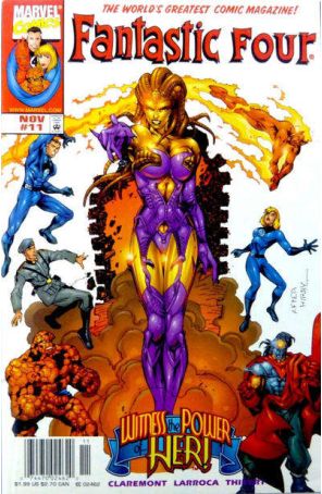 Fantastic Four (Vol. 3) 11 (Newsstand) published by Marvel with cover art by Salvador Larroca