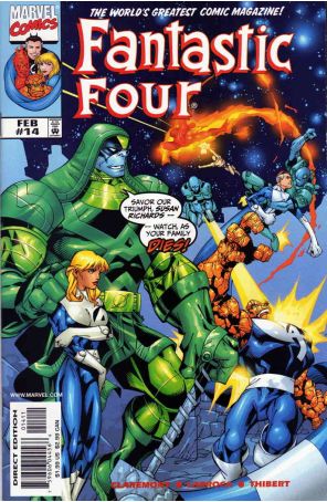 Fantastic Four (Vol. 3) 14 published by Marvel with cover art by Salvador Larroca