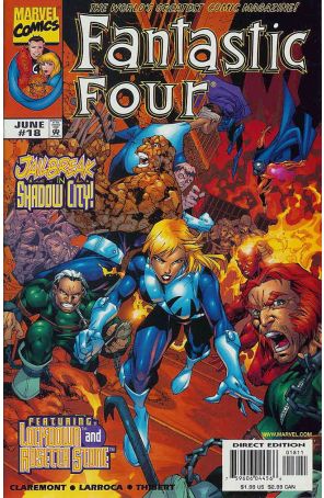 Fantastic Four (Vol. 3) 18 published by Marvel with cover art by Salvador Larroca