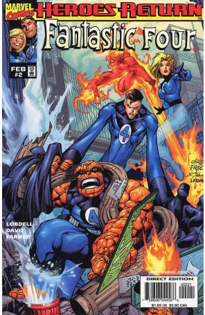 Fantastic Four (Vol. 3) 2A published by Marvel with cover art by Carlos Pacheco
