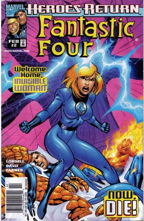 Fantastic Four (Vol. 3) 2 (Newsstand) published by Marvel with cover art by Alan Davis