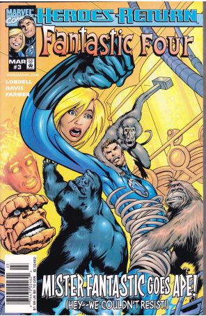 Fantastic Four (Vol. 3) 3 (Newsstand) published by Marvel with cover art by Alan Davis