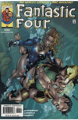 Fantastic Four (Vol. 3) 32 published by Marvel with cover art by Salvador Larroca