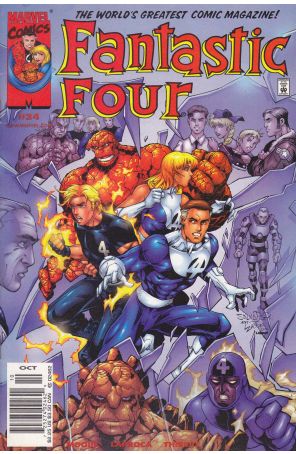 Fantastic Four (Vol. 3) 34 (Newsstand) published by Marvel with cover art by Salvador Larroca