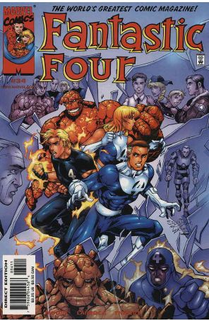 Fantastic Four (Vol. 3) 34 published by Marvel with cover art by Salvador Larroca