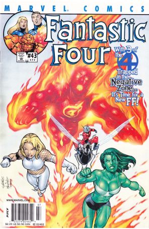 Fantastic Four (Vol. 3) 43 (Newsstand) published by Marvel with cover art by Carlos Pacheco