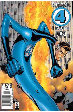 Fantastic Four (Vol. 3) 52 (Newsstand) published by Marvel with cover art by Mike Wieringo