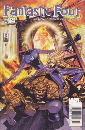 Fantastic Four (Vol. 3) 59 (Newsstand) published by Marvel with cover art by Kia Asamiya