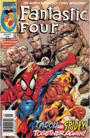 Fantastic Four (Vol. 3) 9 (Newsstand) published by Marvel with cover art by Salvador Larroca