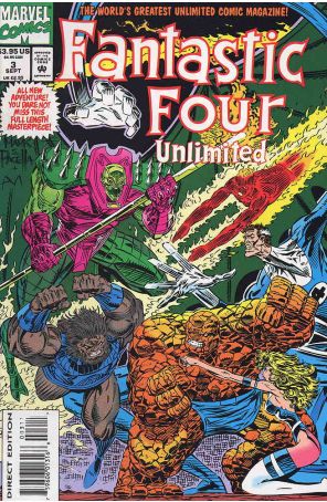 Fantastic Four Unlimited 3 published by Marvel with cover art by Mark Pacella