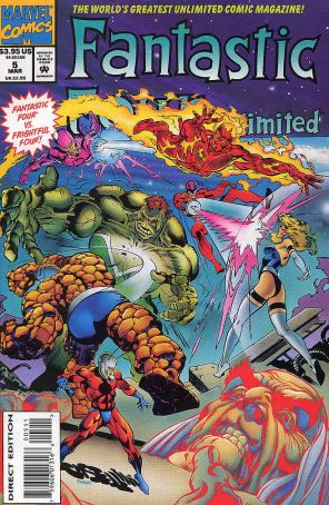 Fantastic Four Unlimited 5 published by Marvel with cover art by Claudio Castellini