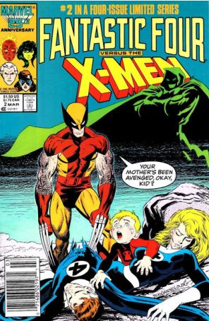 Fantastic Four vs. X-Men 2 (Newsstand) published by Marvel with cover art by Jon Bogdanove