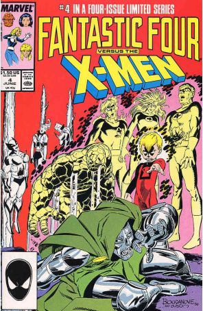 Fantastic Four vs. X-Men 4 published by Marvel with cover art by Jon Bogdanove