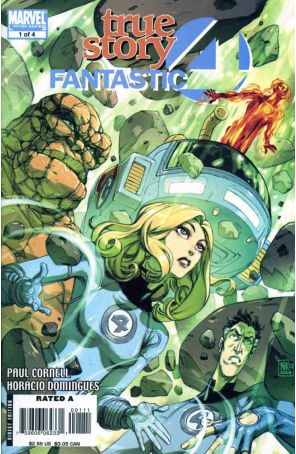 Fantastic Four: True Story 1 published by Marvel with cover art by Niko Henrichon