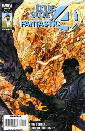Fantastic Four: True Story 3 published by Marvel with cover art by Niko Henrichon