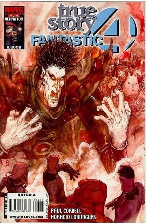Fantastic Four: True Story 4 published by Marvel with cover art by Niko Henrichon