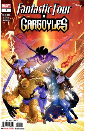 Fantastic Four/Gargoyles 1 published by Marvel with cover art by Taurin Clarke