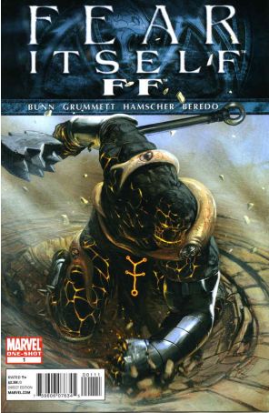 Fear Itself: FF 1 published by Marvel with cover art by Gabriele Dell’Otto