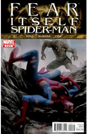 Fear Itself: Spider-Man 2 published by Marvel with cover art by Marko Djurdjevic