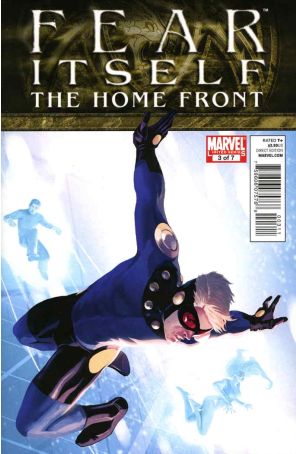 Fear Itself: The Home Front 3 published by Marvel with cover art by Marko Djurdjevic