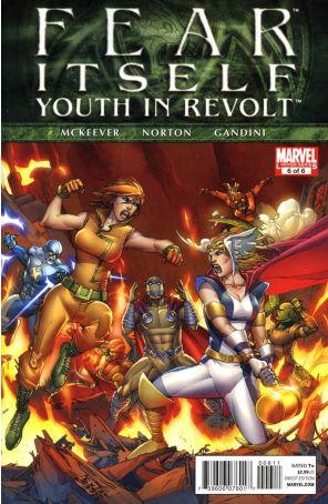 Fear Itself: Youth In Revolt 6 published by Marvel with cover art by Giuseppe Camuncoli