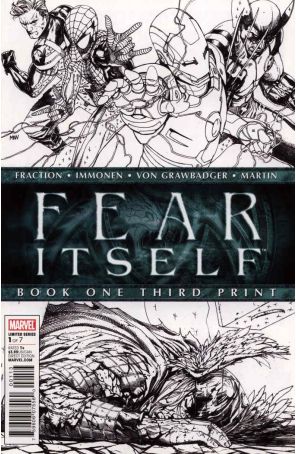 Fear Itself 1 (3rd) published by Marvel with cover art by Stuart Immonen