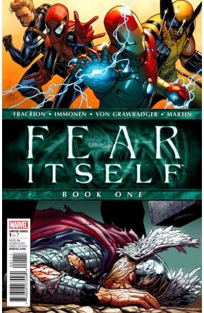 Fear Itself 1 published by Marvel with cover art by Stuart Immonen
