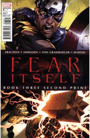 Fear Itself 3 (2nd) published by Marvel with cover art by Steve McNiven