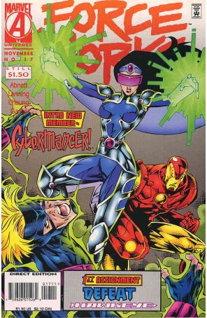 Force Works 17 published by Marvel with cover art by Jim Cheung