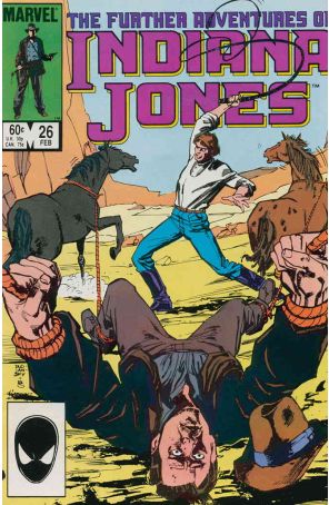 The Further Adventures of Indiana Jones 26 published by Marvel with cover art by Bob Budiansky, Bill Sienkiewicz