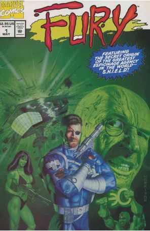 Fury (1st series) 1 published by Marvel with cover art by Lou Harrison