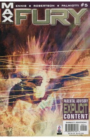 Fury (2nd series) 5 published by Marvel with cover art by Bill Sienkiewicz