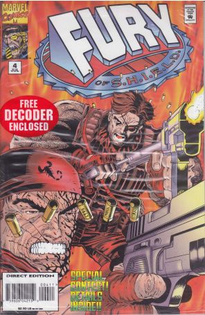 Fury of S.H.I.E.L.D. 4 (with card) published by Marvel with cover art by Corky C. Lehmkuhl