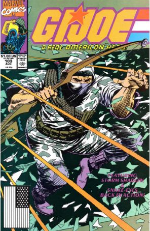 G.I. Joe, A Real American Hero 103 published by Marvel with cover art by Ron Wagner