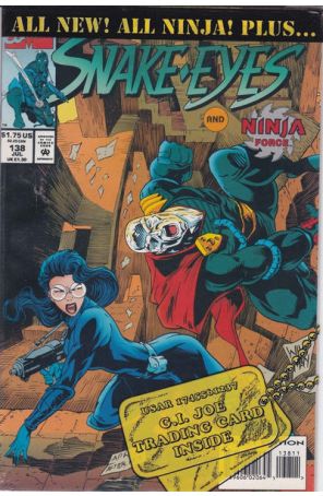 G.I. Joe, A Real American Hero 138 (with card) published by Marvel with cover art by Andrew Wildman
