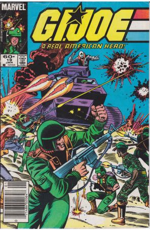 G.I. Joe, A Real American Hero 19 (Newsstand) published by Marvel with cover art by Mike Vosburg