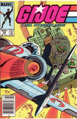 G.I. Joe, A Real American Hero 28 (Newsstand) published by Marvel with cover art by Mike Zeck