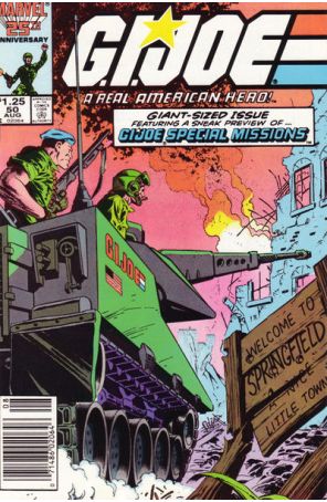 G.I. Joe, A Real American Hero 50 (Newsstand) published by Marvel with cover art by Mike Zeck