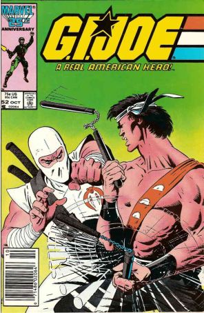 G.I. Joe, a Real American Hero 52 (Newsstand) published by Marvel with cover art by Mike Zeck