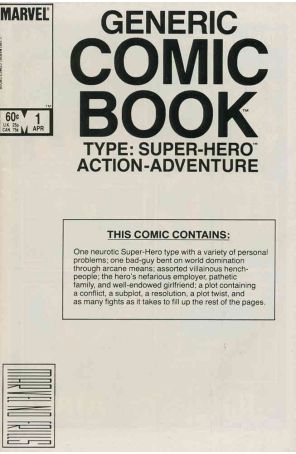 The Generic Comic 1 published by Marvel with cover art by (no image)