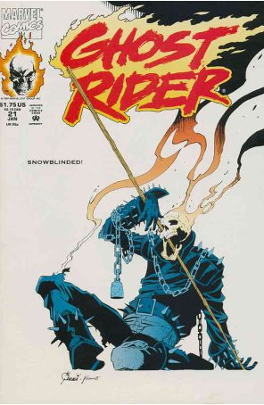 Ghost Rider (Vol. 2) 21 published by Marvel with cover art by Joe Quesada