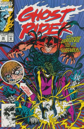 Ghost Rider (Vol. 2) 36 published by Marvel with cover art by Bret Blevins